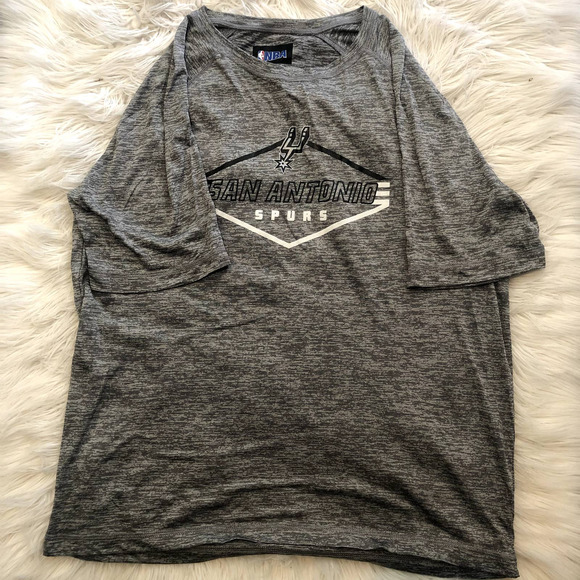 new nba san antonio spurs gray t-shirt size large - Picture 1 of 3